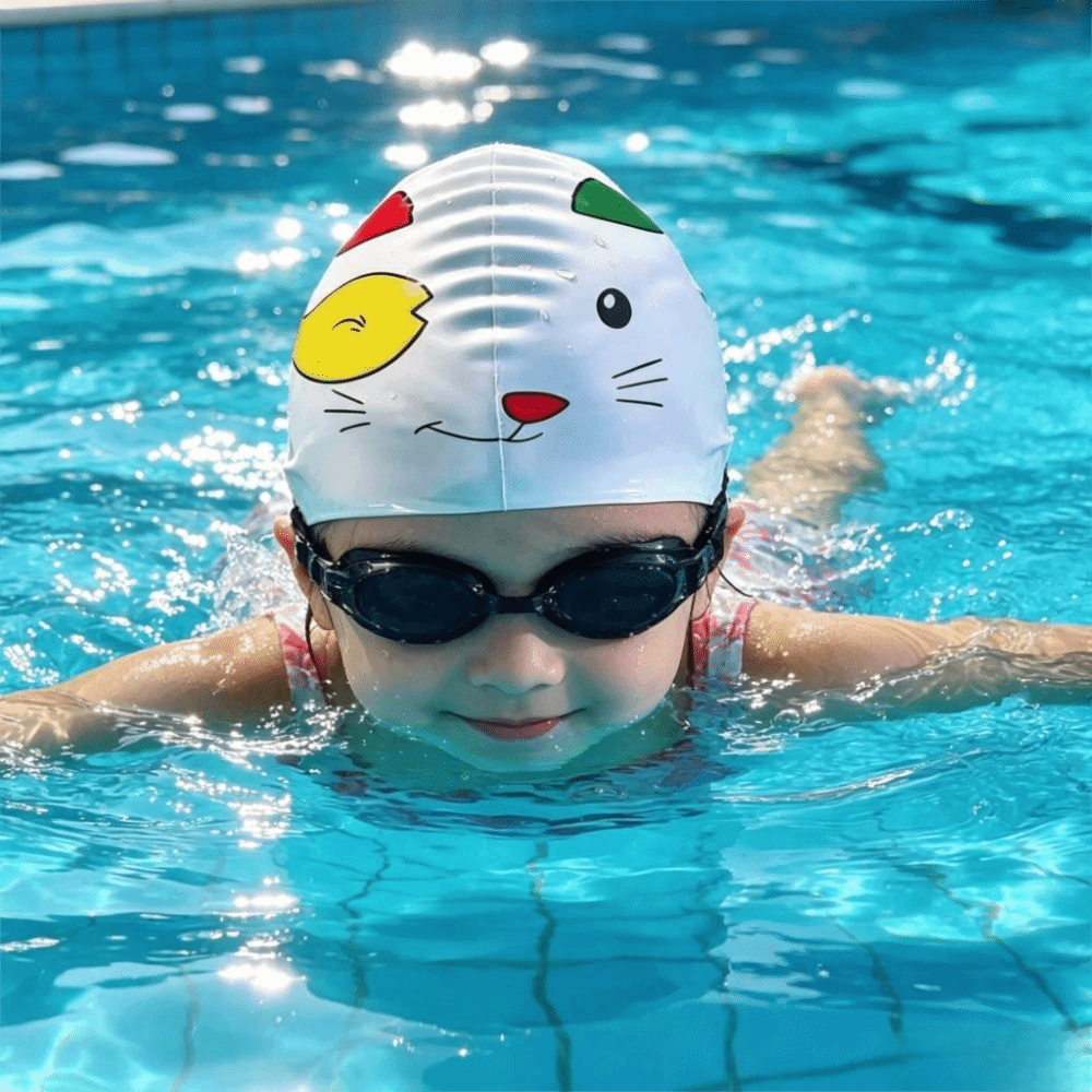 Swim Hat Silicone - หมวกว่ายน้ำซิลิโคนกันน้ำ ยืดหยุ่น สวมใส่สบาย ขนาดใหญ่