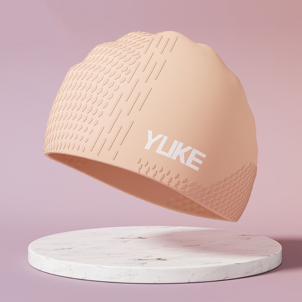 Swim Hat Silicone - หมวกว่ายน้ำสีทึบ หมวกว่ายน้ำซิลิโคนน้ำหนักเบา หมวกว่ายน้ำพิมพ์ลายระบายอากาศได้ดี กีฬาทางน้ำ