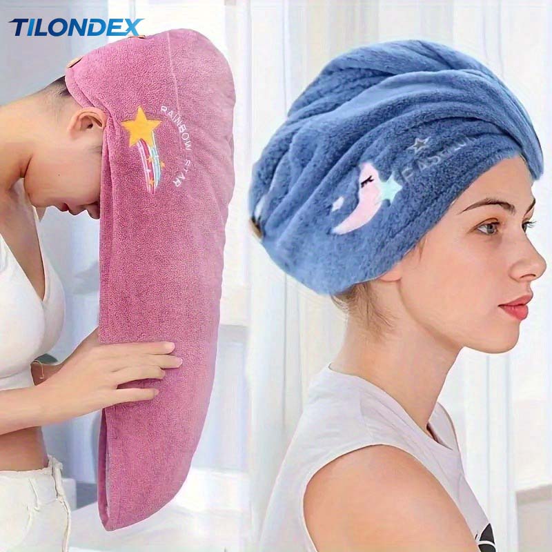Running Cap Lightweight - ผ้าโพกผมซับน้ำเร็วสำหรับผู้หญิง TILONDEX พร้อมลายปักการ์ตูนน่ารัก - น้ำหนักเบา ผลิตจากผ้าคอรัลฟลีซ