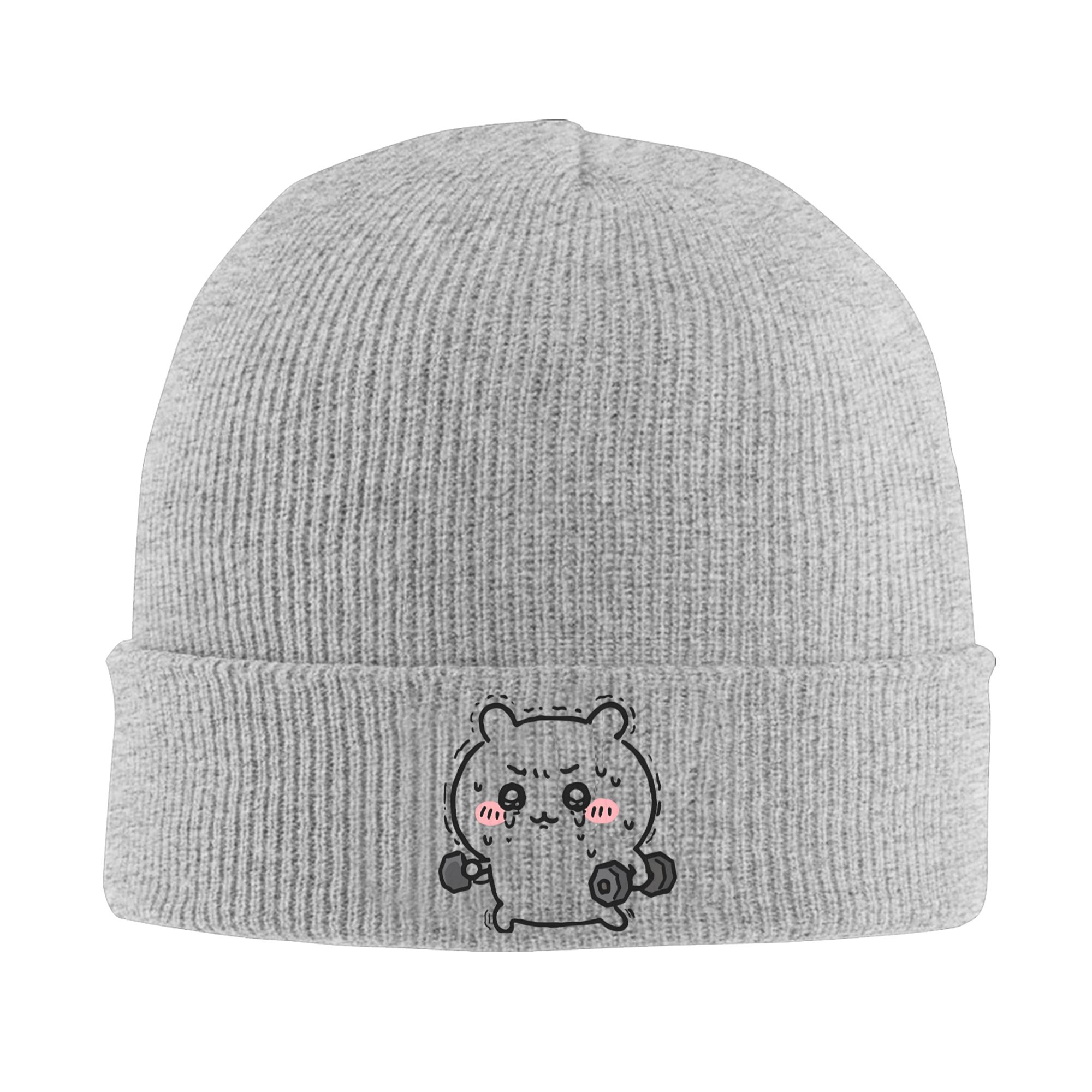 Beanie Cuffed Knit - หมวกบีนนี่ถักลายริบ ขอบพับ สำหรับผู้หญิงและผู้ชาย ลายชิอิคาวะ ยูซางิ ยกน้ำหนัก