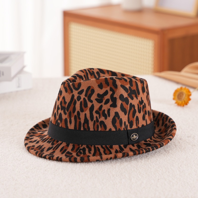 Fedora Hat Wool - หมวกเฟโดร่าทำจากผ้าขนสัตว์ลายมังกรและหงส์ รุ่นยูนิเซ็กส์ สไตล์ยุโรปย้อนยุค แจ๊สแคป รุ่นใหม่ ปี