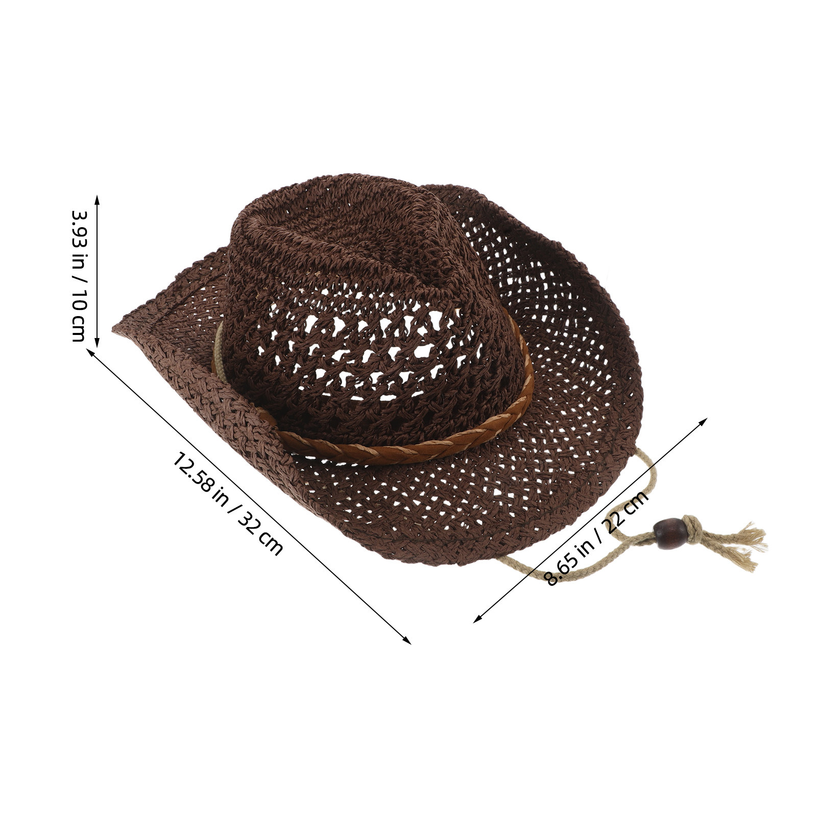 หมวกคาวบอยเด็กสไตล์ตะวันตก ปีก - Cowboy Hat Straw บทวิจารณ์และราคา