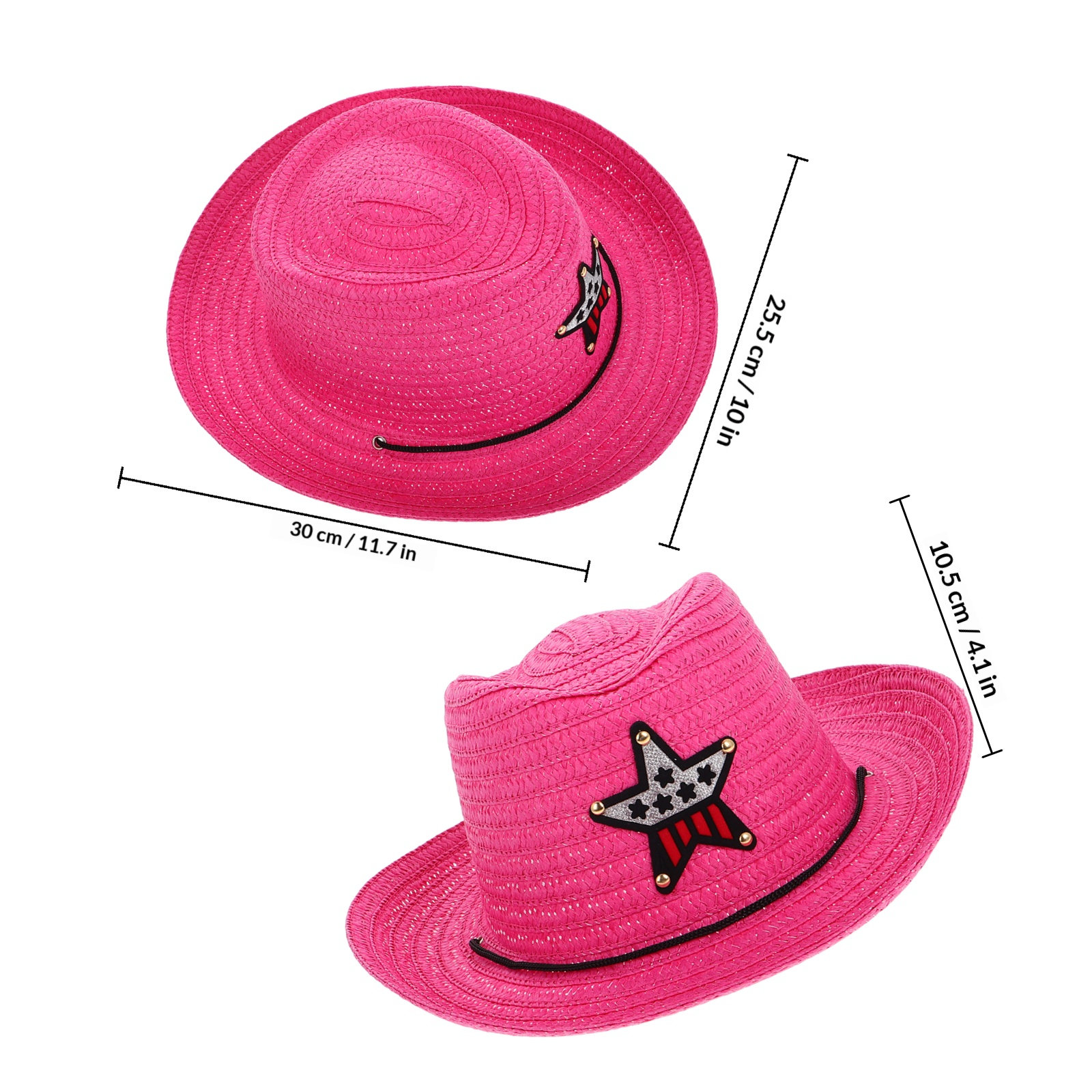 หมวกฟางคาวบอยสำหรับเด็ก หมวกกั - Cowboy Hat Straw บทวิจารณ์และราคา
