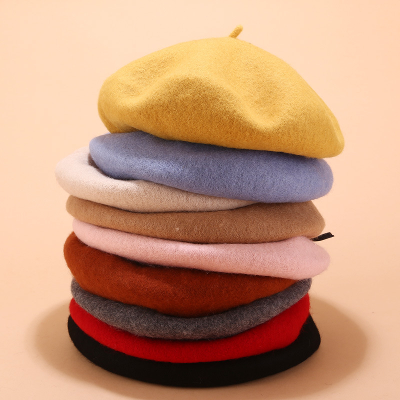 หมวกเบเรต์ผ้าขนสัตว์แท้สำหรับผ - Beret French Wool บทวิจารณ์และราคา