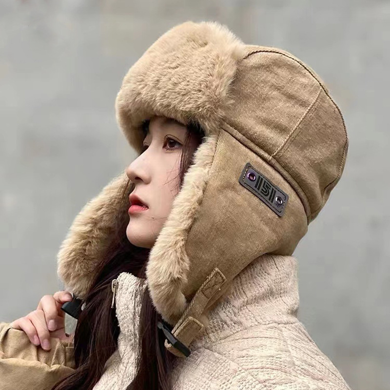 หมวกผ้าฝ้ายสำหรับผู้ชายและผู้ห - Winter Trapper Hat บทวิจารณ์และราคา