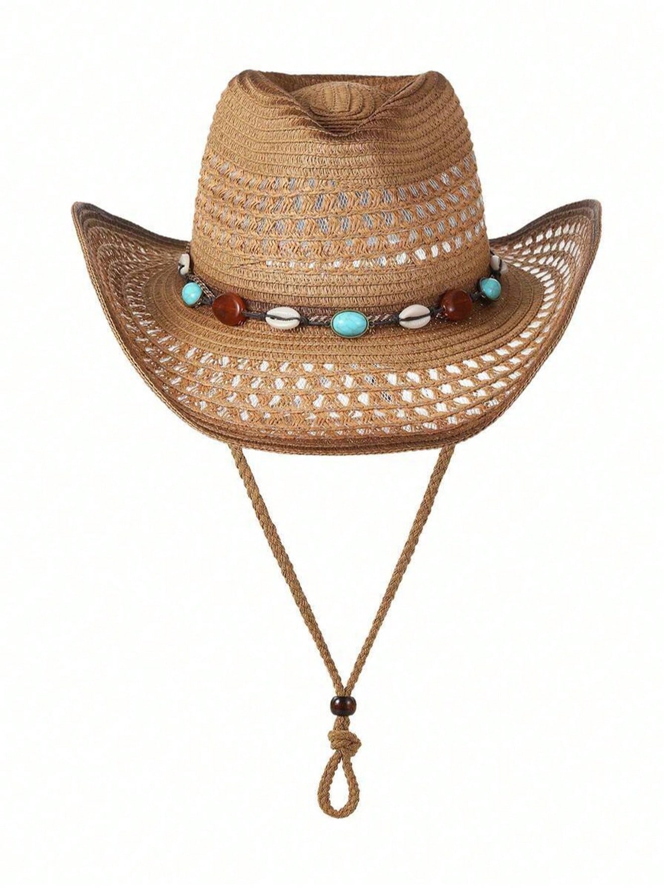 หมวกคาวบอยสานสีน้ำตาลแบบยูนิเซ - Cowboy Hat Straw บทวิจารณ์และราคา