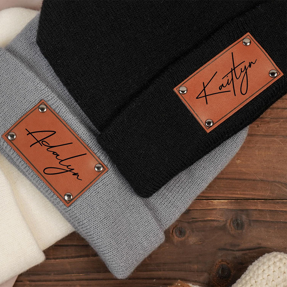 หมวกบีนนี่ถักลาย พร้อมป้ายหนัง - Beanie Cuffed Knit บทวิจารณ์และราคา